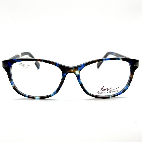 Love Ellen Degeneres Aurora Lapis Eyeglass Frames Blue Brown Tortoise 54-16-140 - Picture 1 of 10